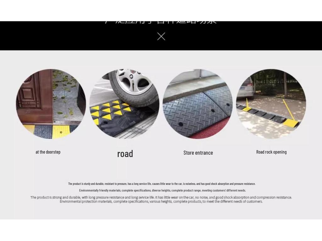 Rubber Car Ramp: Multipurpose Mat for Curbs, Thresholds, and Speed Bumps