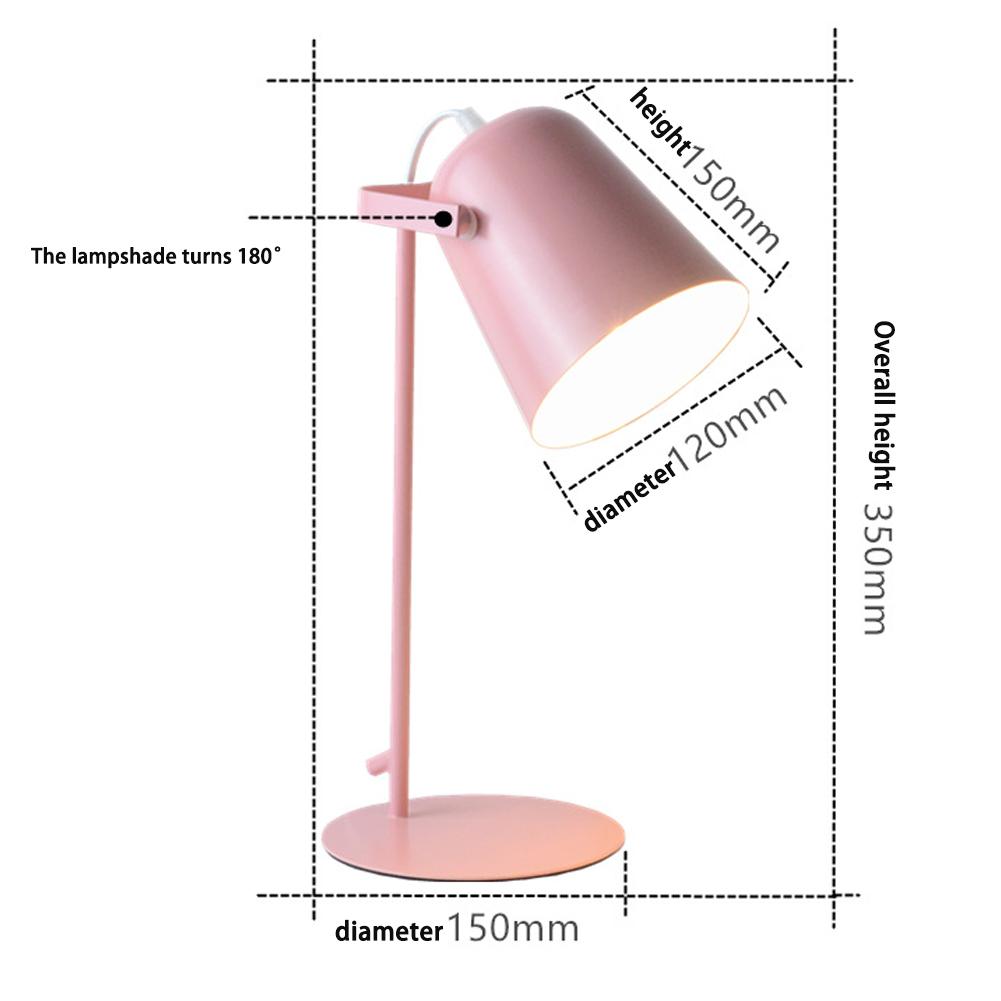 LED Desk Lamp Metal Nordic Table Lamp Eye Protection Reading Lamp Book Light For Reading Office Pink Lamp Lamparas De Mesa