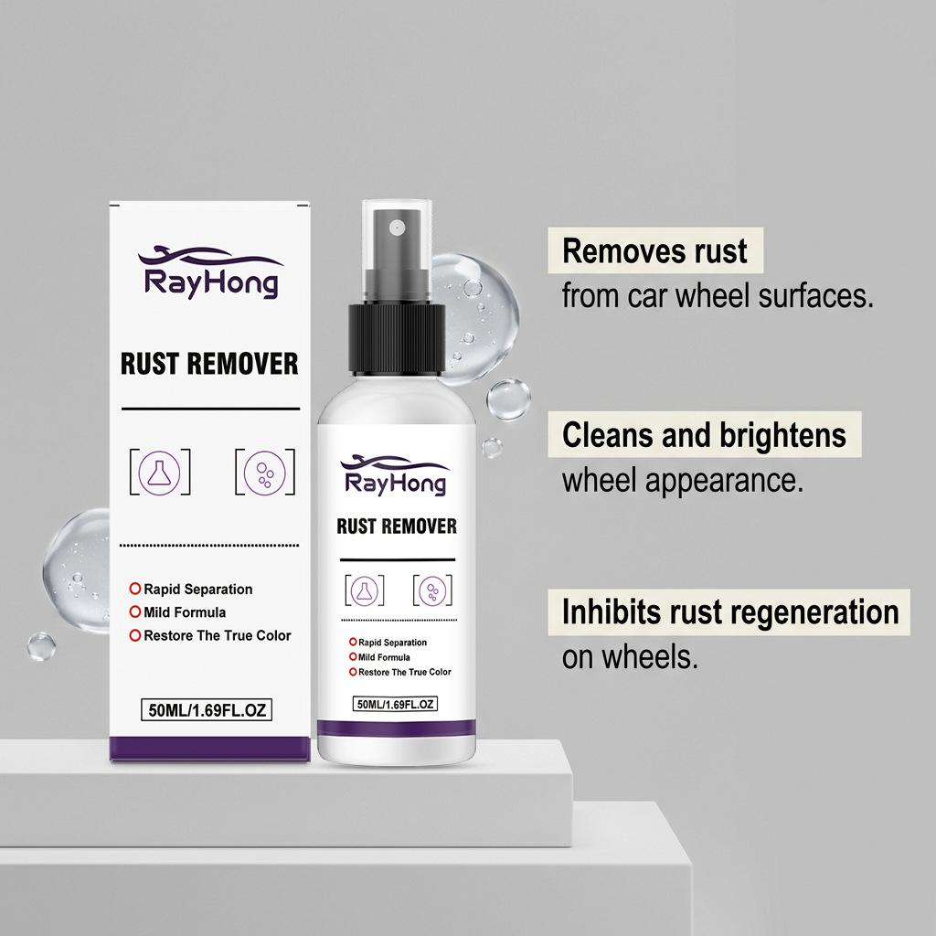 RAYHONG Wheel Rust Remover Cleaner – Wheel Hub Decontamination, Iron Dust & Rust Stain Removal