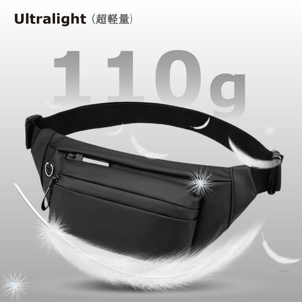 YAPJEB Waist Large with Earphone Multifunctional for and Outdoor Activities Water-Repellent Pouch, Capacity, 3-Way, Lightweight, Hole, Running,