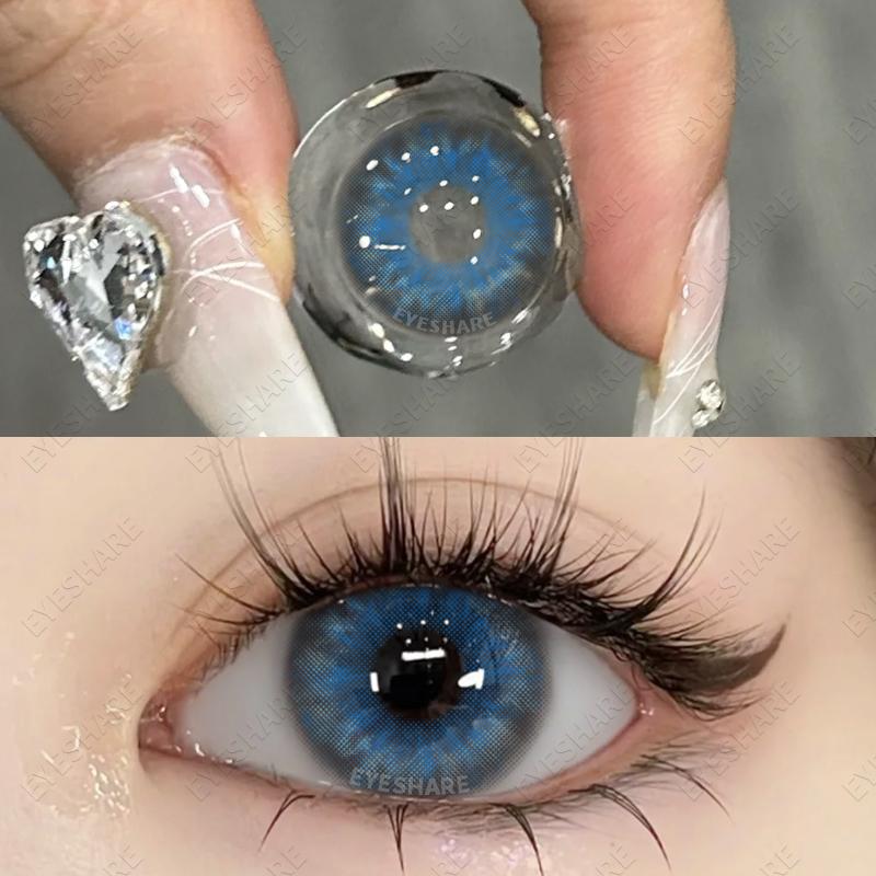 Eyeshare 1 пара коричневых линз Контактные линзы для глаз Линзы мягкие линзы Линзы для глаз Линзы в корейском стиле Годовые цветные линзы для глаз 0