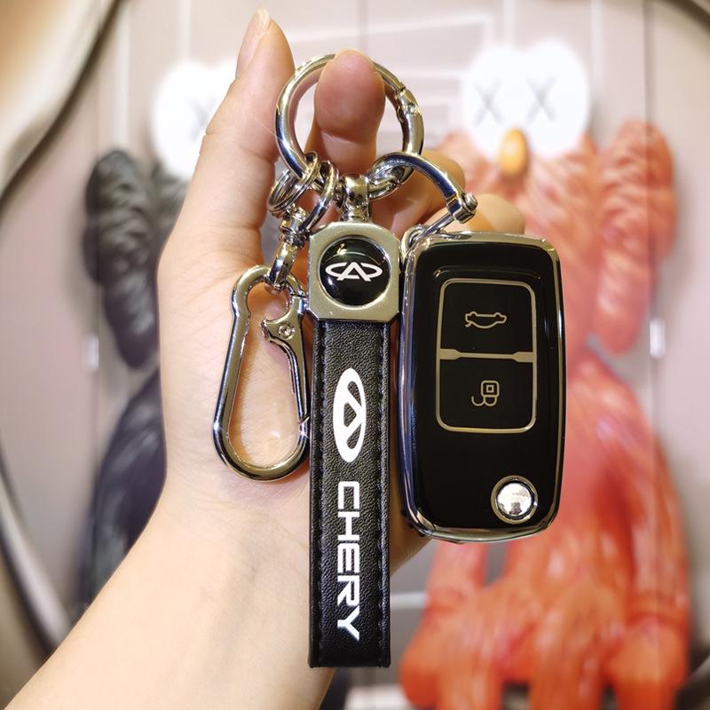 Husă Compatibilă pentru Cheie Auto Chery pentru Fengyun 2, E5, A1, A3, A5, Tiggo, Karry K50, JAC - Husă Pungă Cheie cu Cataramă