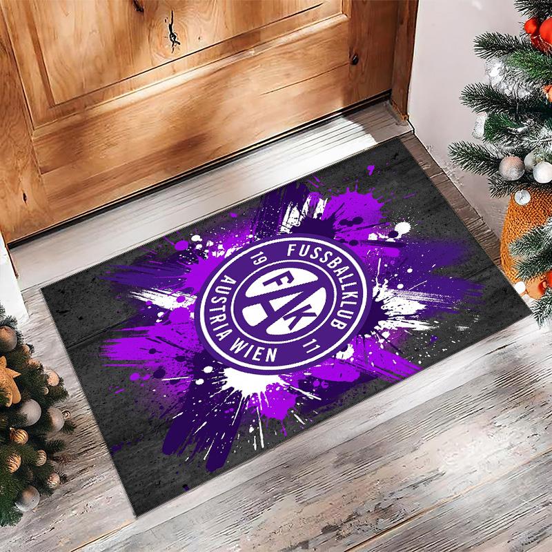 Austria Wien FC Soccer Football Pattern Soft Area Rug Non Slip Indoor Floor Carpet Sports Decor Mat for Bedroom