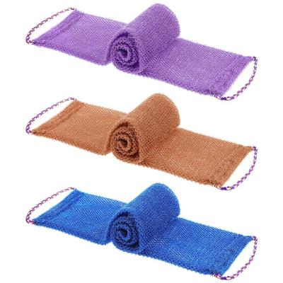 Filet moussant pour le corps Serviette de bain exfoliante Épurateur de dos Éponge exfoliante Épurateurs de dos pour le bain