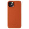 MELKCO For iPhone 13 mini 5.4 inch Protective Case Genuine Cow Leather Coated PC Phone Cover