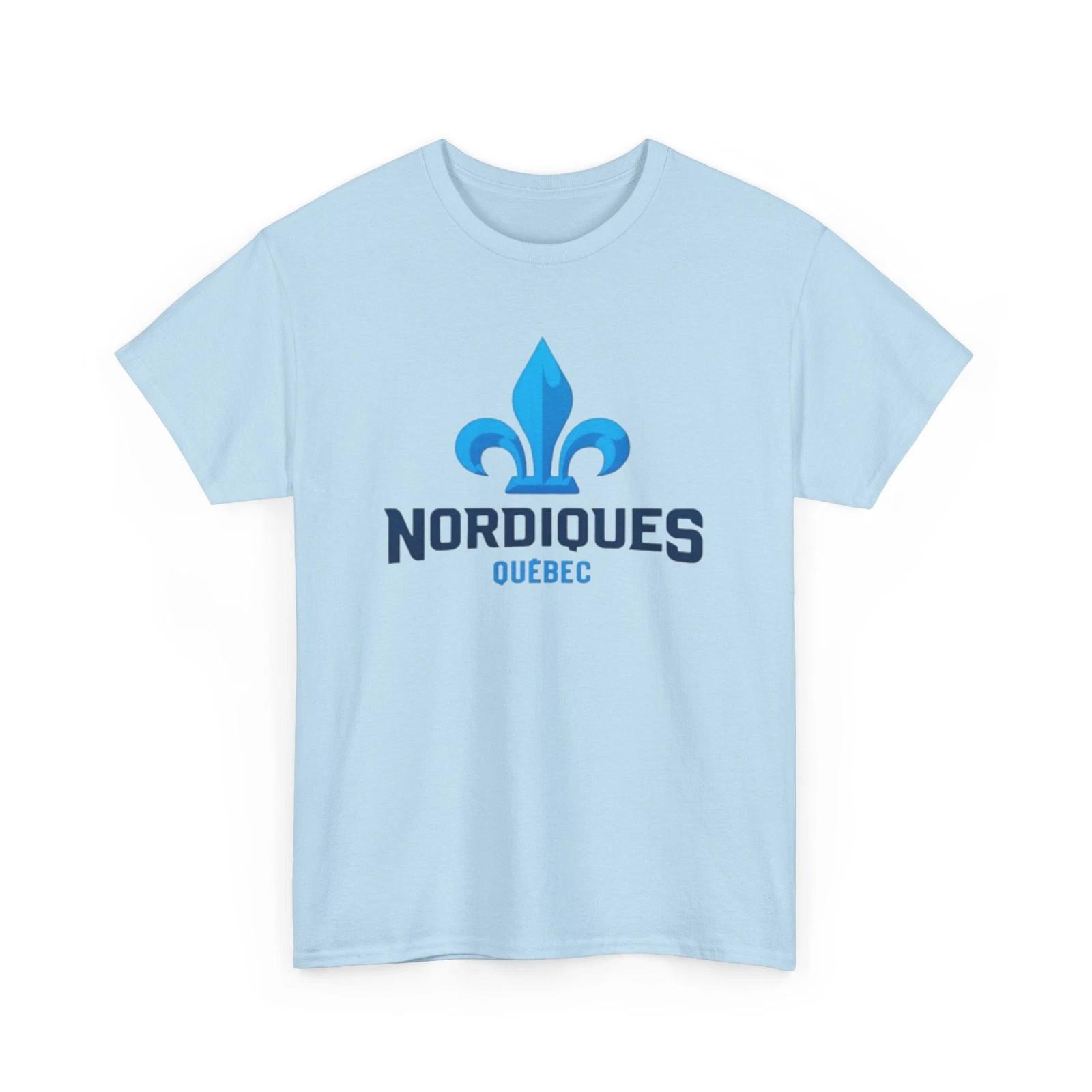 WHA NHL Hockey Quebec Nordiques Fleur-de-lis Printed T shirt Colorado Avalanche L