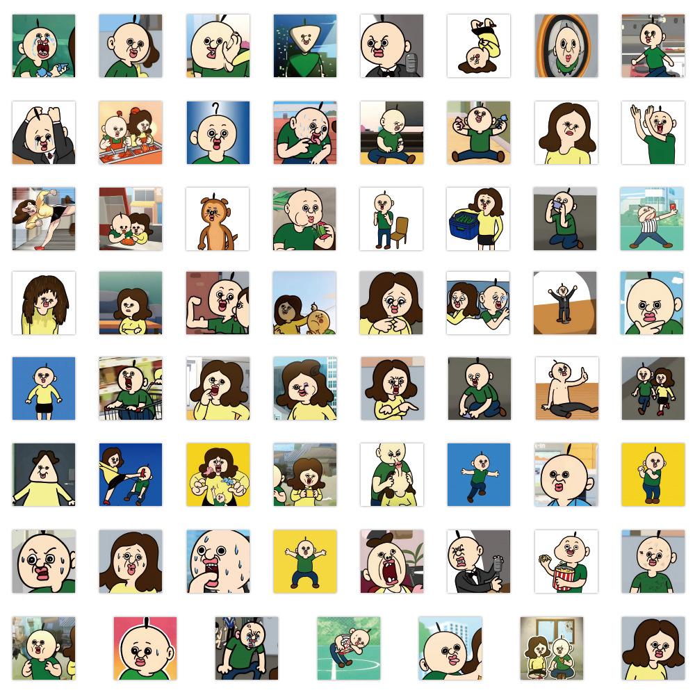 120 New Bangbang and Yuzhi Stickers Personalized and Creative DIY Decorative Scooter Water Cup Stickers