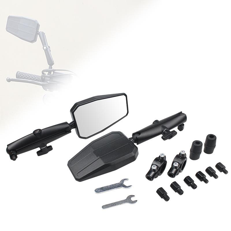 Motorcycle Modified Rearview Mirror Adventure ADV Car West Wind Rearview Mirror Large Mirror Off-road Foldable