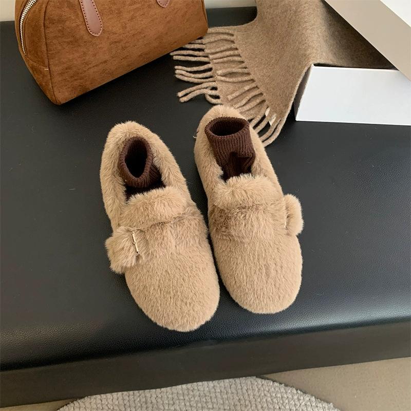 

Взуття Мао Мао жіноче носять казковий вітер взимку 2025 нове ледаче взуття оксамитове плоске бавовняне взуття один педаль жіноче взуття бавовняне взуття 40 хакі