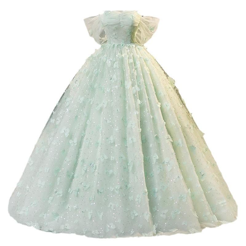 Adult Ceremony Color Yarn Concert Banquet Evening Dress 2025 New Xianqi Mori Dress