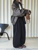 Xu Man Women's Retro Wide-Leg Casual Pants - Solid Color Slimming Style