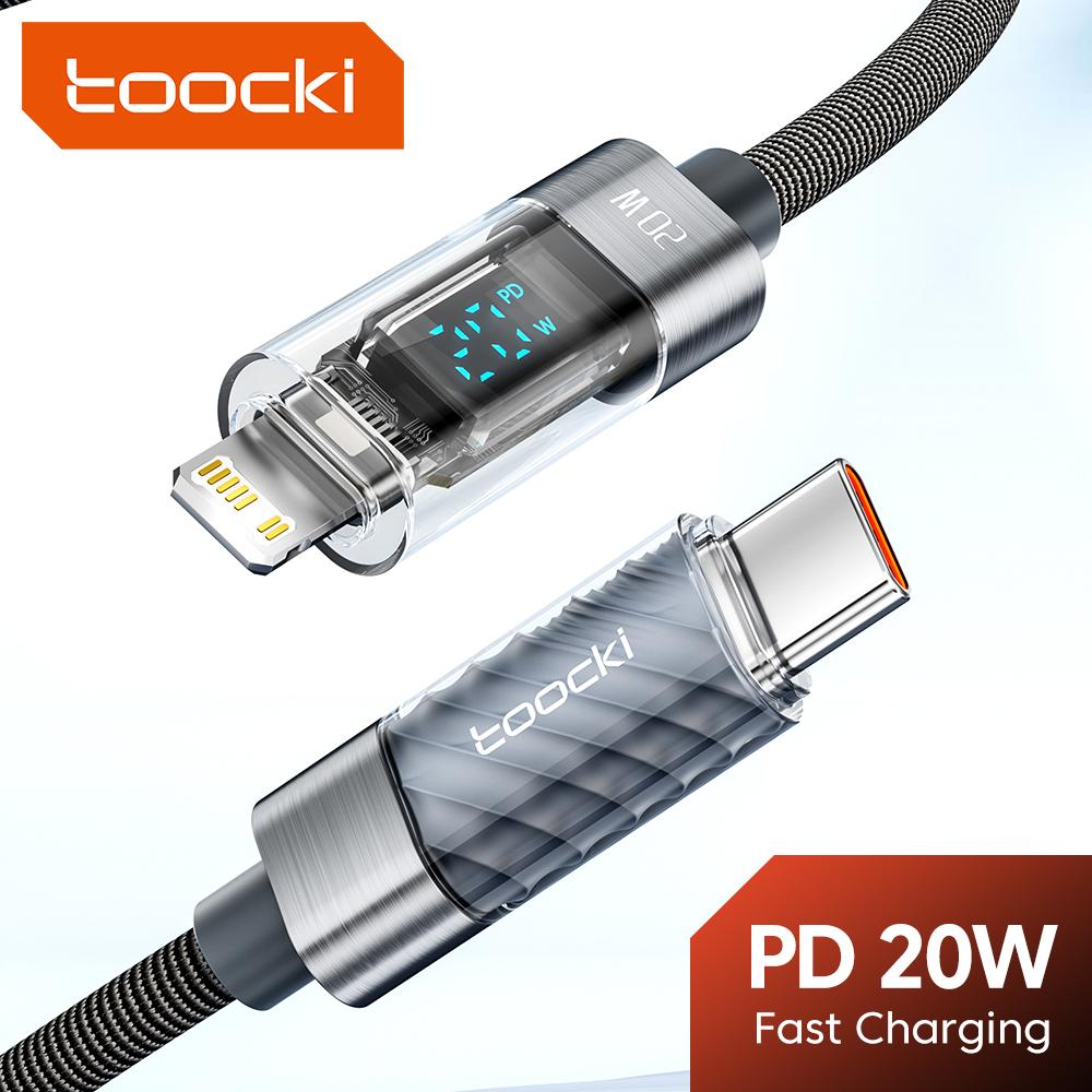 

Toocki USB Тип C Кабель для iPhone 14 13 12 11 Pro Max XS XR 8 7 Plus iPad PD 20W Дисплей USB C Молниеносный кабель Быстрая зарядка