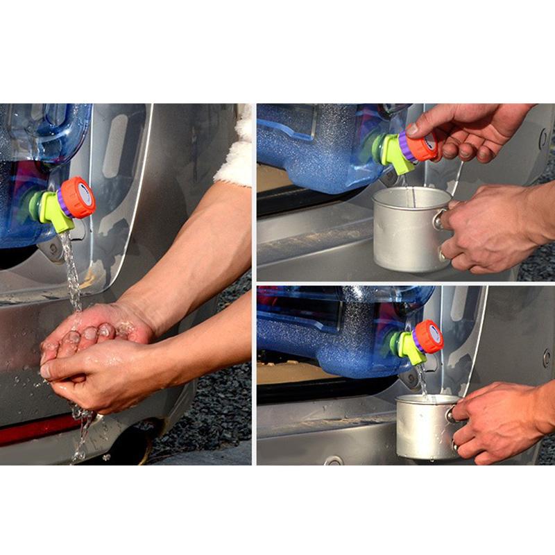 Outdoor 12L Thicken Plastic Water Tank Portable Tote Bucket Water Carrier with Water Faucet