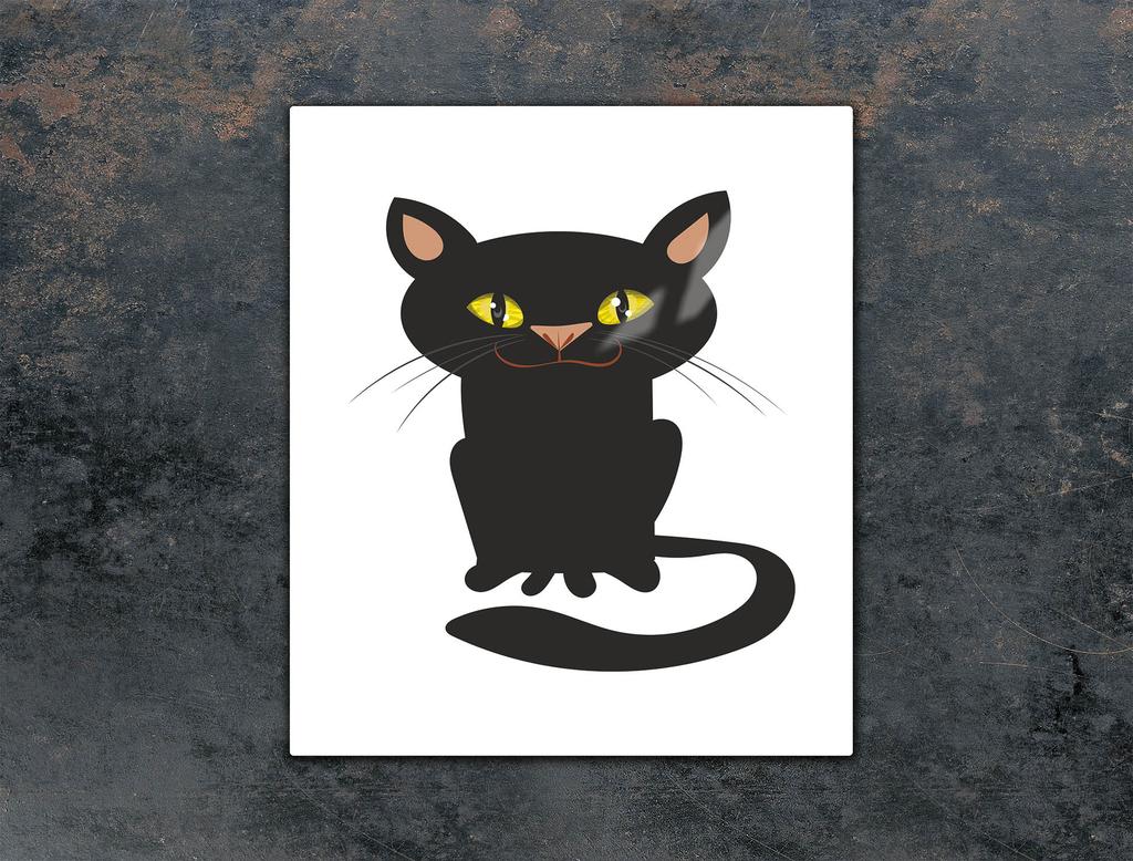GLAS-SCHNEIDEBRETT 45x52 KATZE