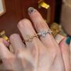 Zircon Clover Flower Open Ring - Luxury High-end Women's Ring - Four-leaf Clover Ring