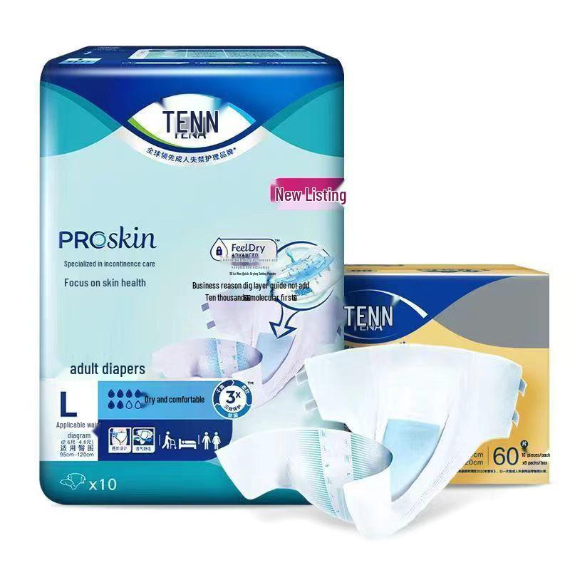 

Одноразовые подгузники для взрослых TENA Lady ProSkin: Мягкие, удобные и впитывающие для мужчин и женщин. M 10 pieces x 6 packs