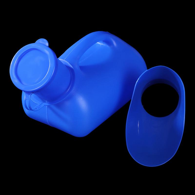 User-friendly 1000ML Pee Bottle, Blue Mobile Toilet with Lid, Unisex Urine Storage Tool for Travel