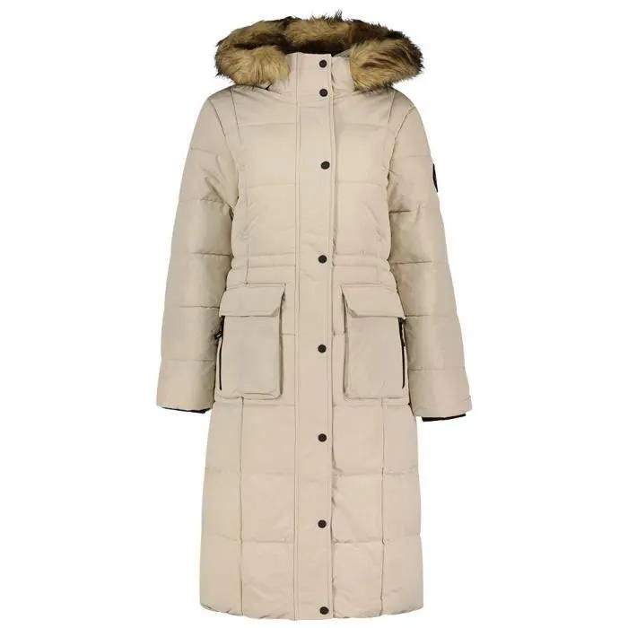 Superdry Everest Longline Puffer Jacket Beige