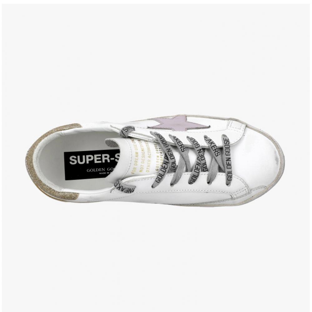 Golden Goose Superstar Lilac Glitter Tab Sneakers Gwf00102 F006842 12151