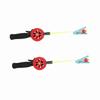 2Pcs Crab Fishing Rod Ice Fishing Pole with Shrimp Clamp Accessories Random Color