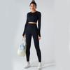 Yoga Clothes Suit Women's 2023 New Arrival Fall and Winter Tight Long Sleeves Fitness Clothes Tops Fancy Bright Color Sports Quick-Drying