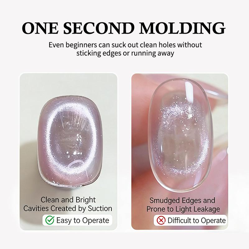 Glass Bead Effect Ring Shaped Cat Eye Magnet Tool For Professional Magnetic Nail Art Design one size