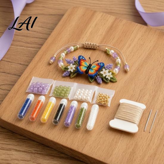 Quiet Time Handcraft Activities DIY Beaded Bracelet Making Kit 3D Hummingbird Butterfly Fox Small Ornament Kit Craft Beginner-Friendly Bead