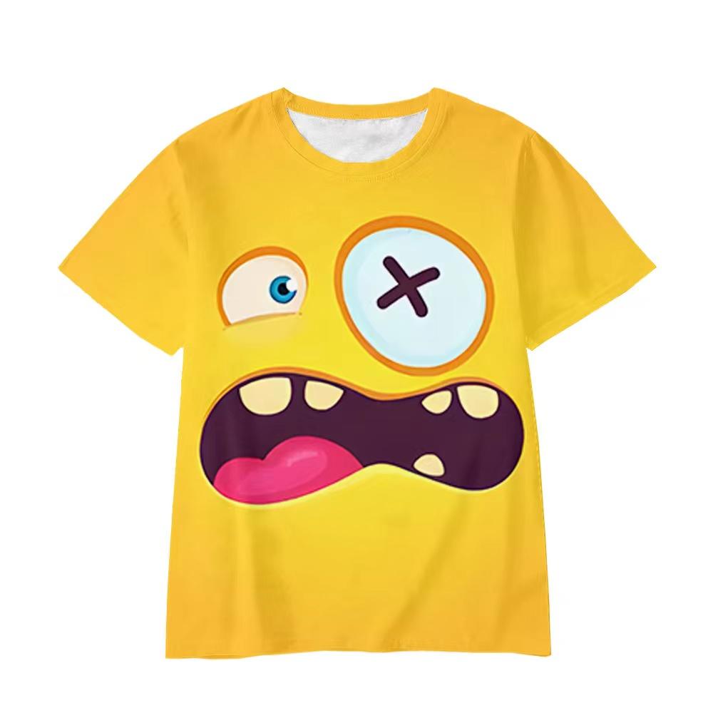 New Summer Cute Monster Inc Pattern Casual 3D Printed T-Shirt Childrens Tops Girls Boys Cosplay Round Neck Short Sleeve Clothing