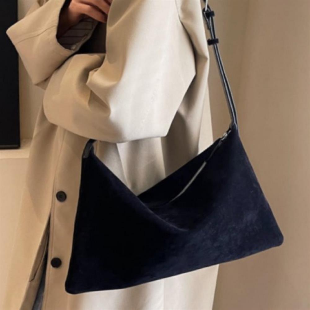 New Arrivals Open Run Women Suede Adjustable Strap Crossbody Bag