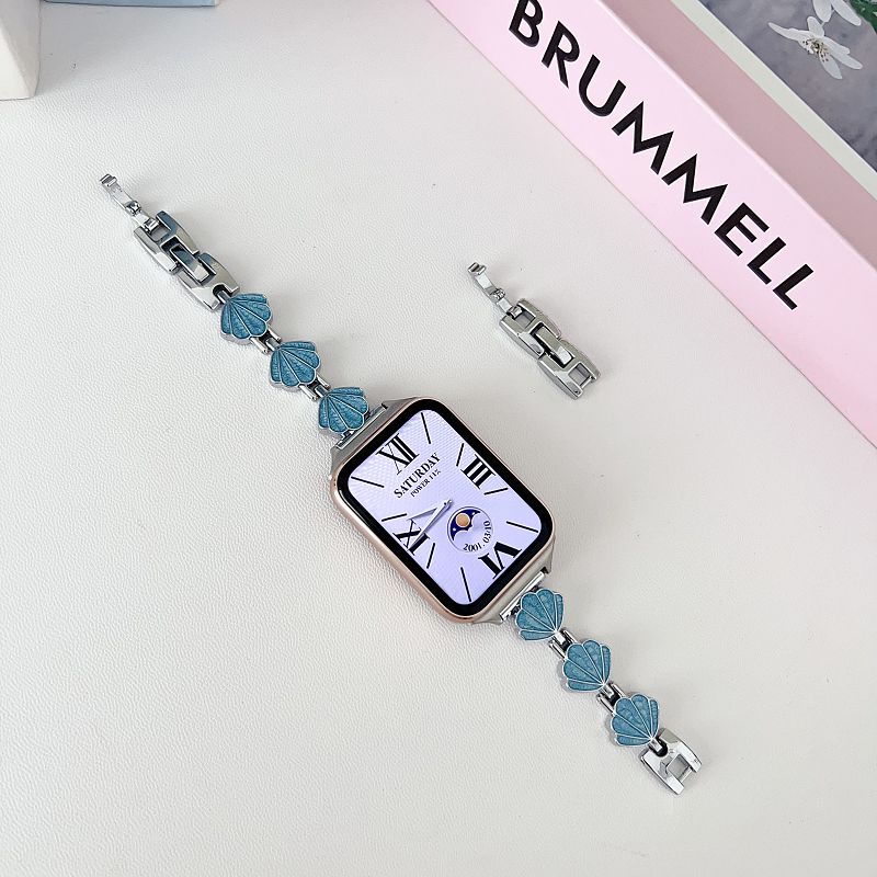 Jewelry Shell Metal Watch Band for Huawei Fit 3 4 Pro Bracelet Slim Dressy Wristband Strap for Huawei Watch 10 9 8 Women Correa