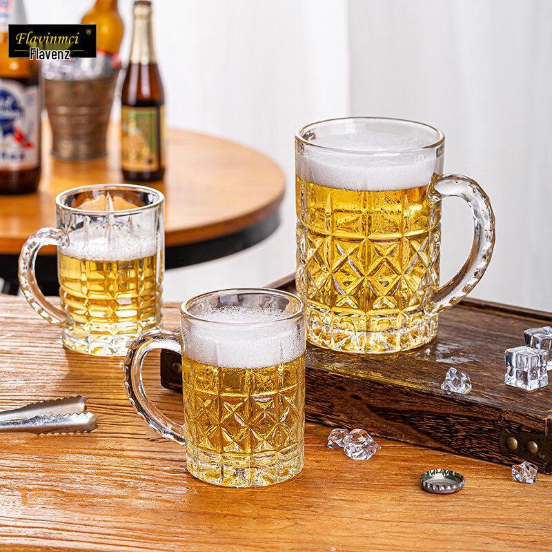 Flavinmci Crystal Glass Beer Mug Set