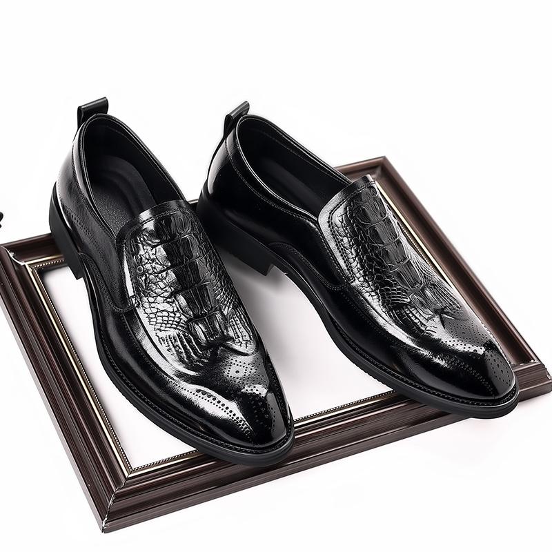 Luxury Brand Men's Business Dress Shoes Pointed Men's Low Top Shoes Groom's Wedding Shoes Versatile High-end Free Delivery