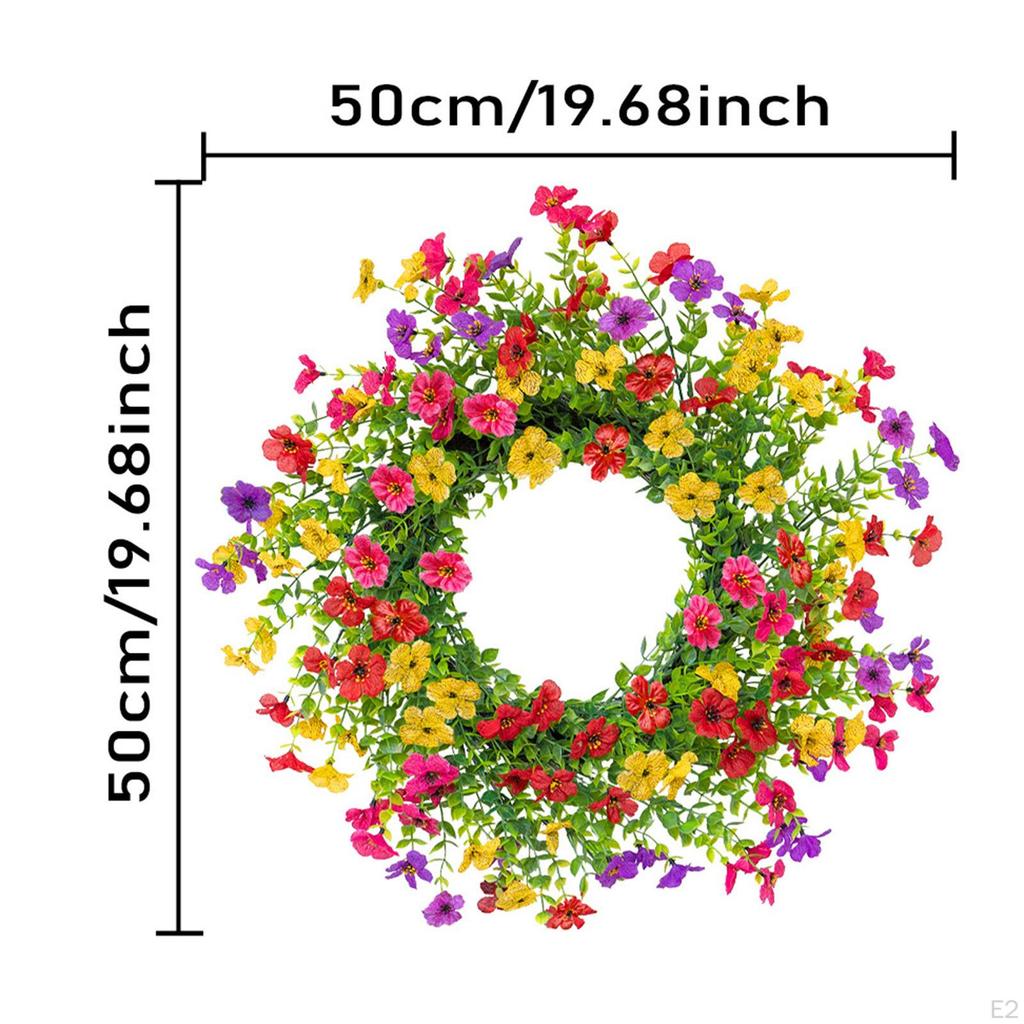 Artificial Flower Wreath Front Door Garland Easy to Use Wedding Decor Spring and Summer for