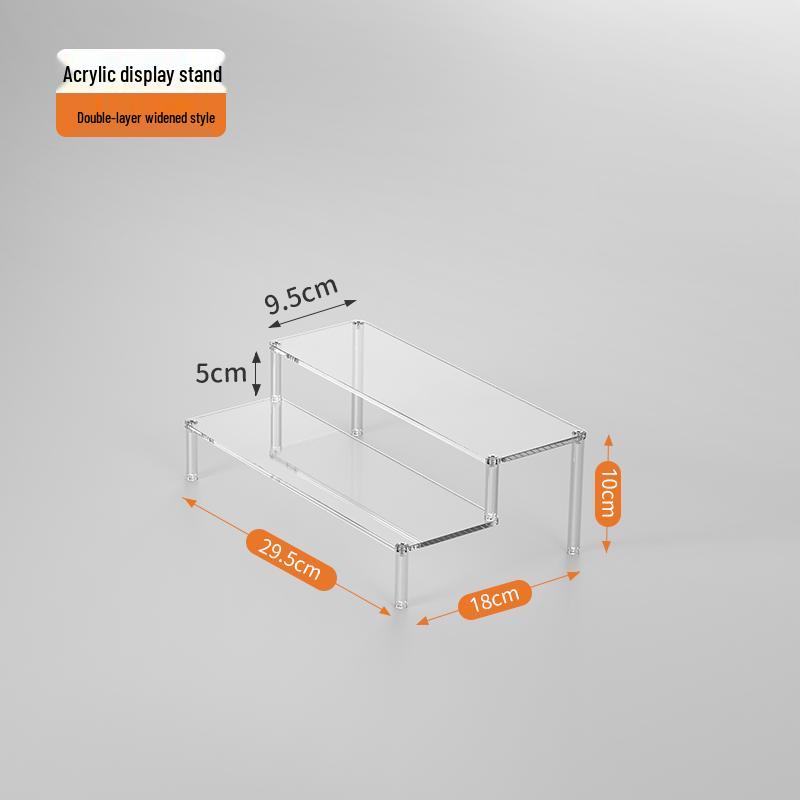 Acrylic Tiered Display Stand for Figurines and Blind Box Dolls - Transparent Home Organizer
