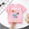 Peppa Pig 2025-26 Summer Cartoon Graphic 100% Cotton Print Hasbro Brand Children and Unisex T-shirt Breathable Casual Loose Y2k.
