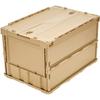 TRUSCO Thin Folding with Locking LS Storage Container, 50L, Lid, Color, TR-C50B-LS, Case/Box