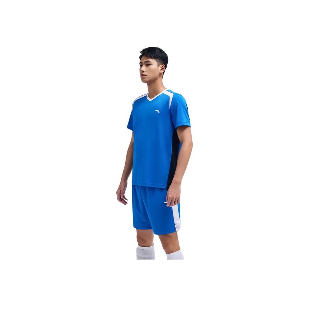 Anta Training Series Soccer Sports Loose Breathable Soccer Suit Men Sportswear Storm-Blue 952327203-3