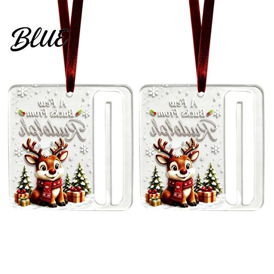 Christmas Tree Decorations Decor with Ornament Acrylic Gift Holder 2Pcs Cash Money Hanging Unique Holiday