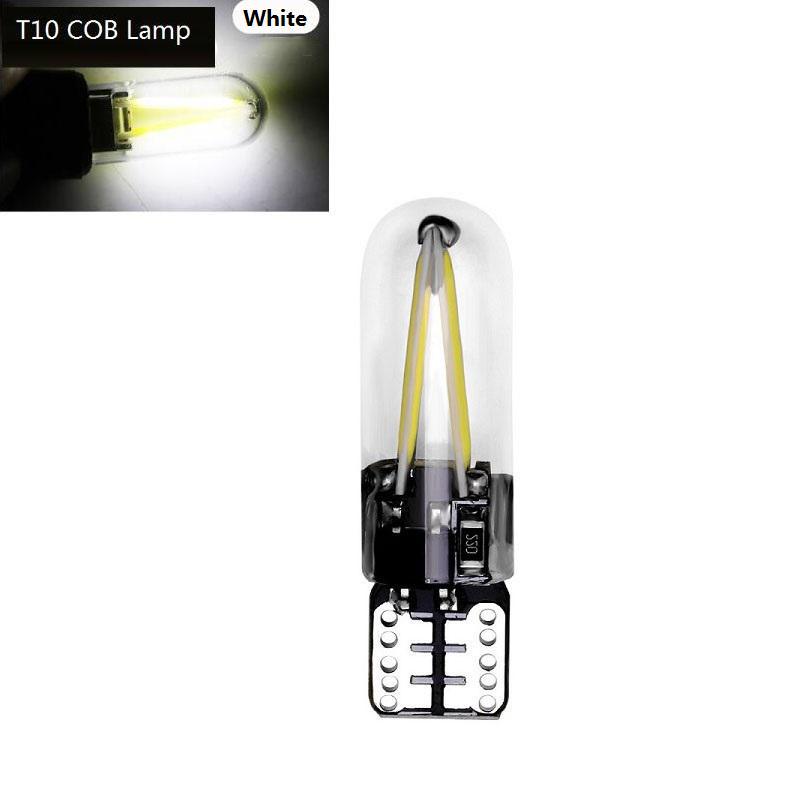 

4/2 шт. T10 W5W светодиодные лампы Canbus безошибочные лампы накаливания COB светодиодные клиновые лампы для автостоянки автомобиля лампа для чтения двери DC 12 В белый