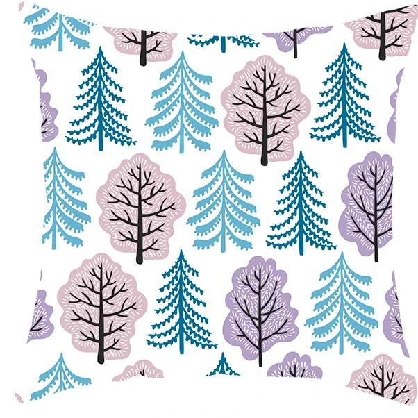 Christmas Decoration Cushion Cover for Sofa Livingroom Throw Pillow Cover % Polyester Resuable Pillow Case Drop Shipping