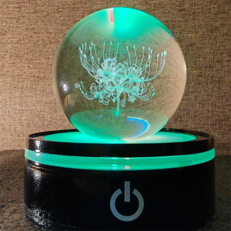 Solar System 3d kristallkula Kristallklot Laser snidad kristallkula med kulstativ Dekorativa planetsfärer Galaxy Födelsedagspresentprydnader