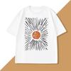 Summer Unisex Tshirt Printed With Patterns Summer Short Sleeved Street Style Casual Pure Cotton Clothing Tshirt