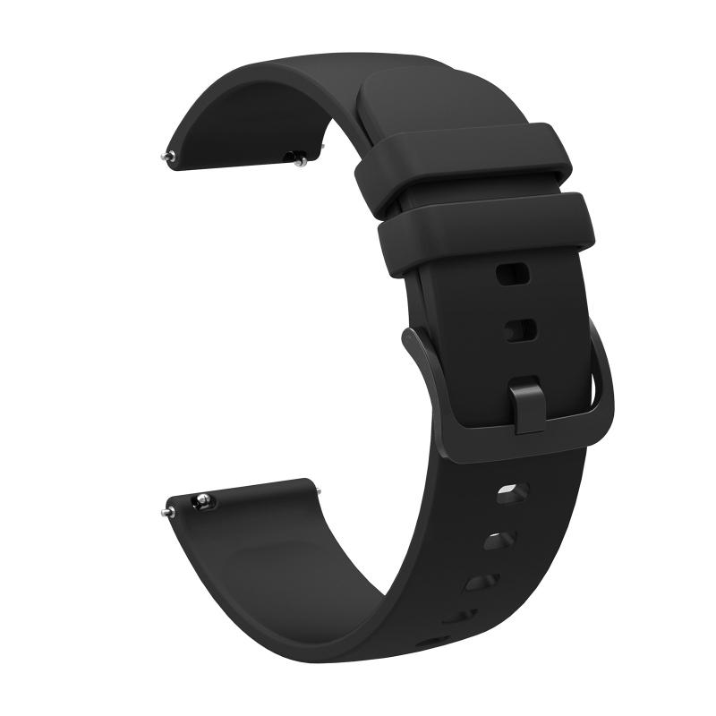 

Soft Silica Band Strap Compatible for AmazfitBip 3 for Smart Watch Bracelet Replacement Wristband Sport Belt Waterproof- 1 чорний