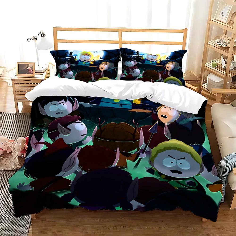 Povlak na přikrývku South Park Povlak na polštář Ložní souprava Pro dospělé Chlapec Dívka Dekorace ložnice Dětský dárek Jednolůžko Dvoulůžko Velký rozměr