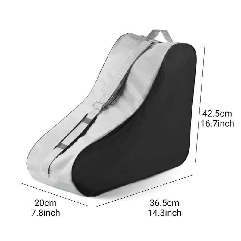 Water Resistant Ice Roller Skate Bag With Sturdy Zipper Portable Strap Perfect For Kids Adults Skating Training