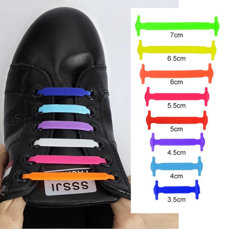 Women Men No Tie Kids Adult Sneakers Lacing Shoelace Buckle Shoes Accessories 16pcs Lazy Shoelace Silicone Quick Lace Elastic