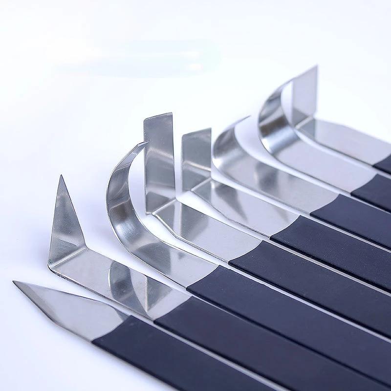 Stainless Steel Pottery Clay Ceramic Sculpting Tools Pottery Wax Clay Sculpture Carving Fettling Trimming Knife Tool 8Pcs