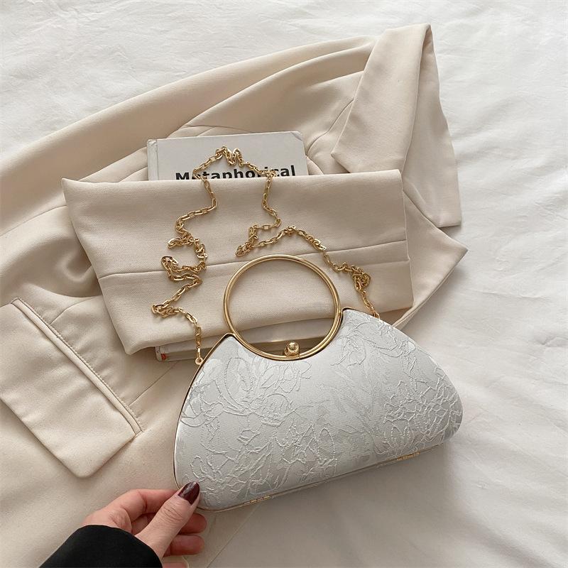 

Стиль феи с сумкой-юбкой темпераментная светская дама с высоким чувством ужин цепочка сумка женская банкет с вечерним платьем сумочка белый