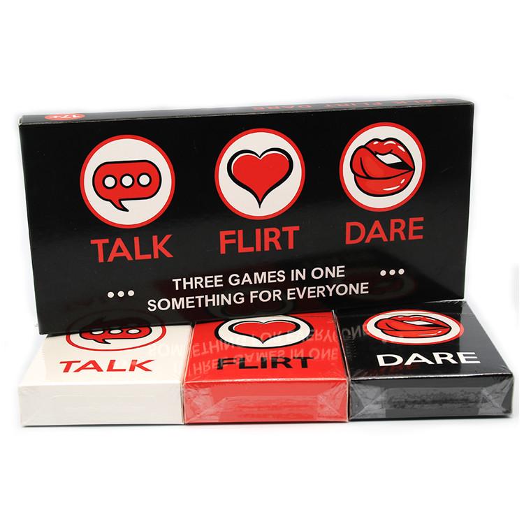 Buy Couple Romantic Card Game Fun and Deck Talk or Flirt Dare Cards 3 Games in 1 Loely Gift f at