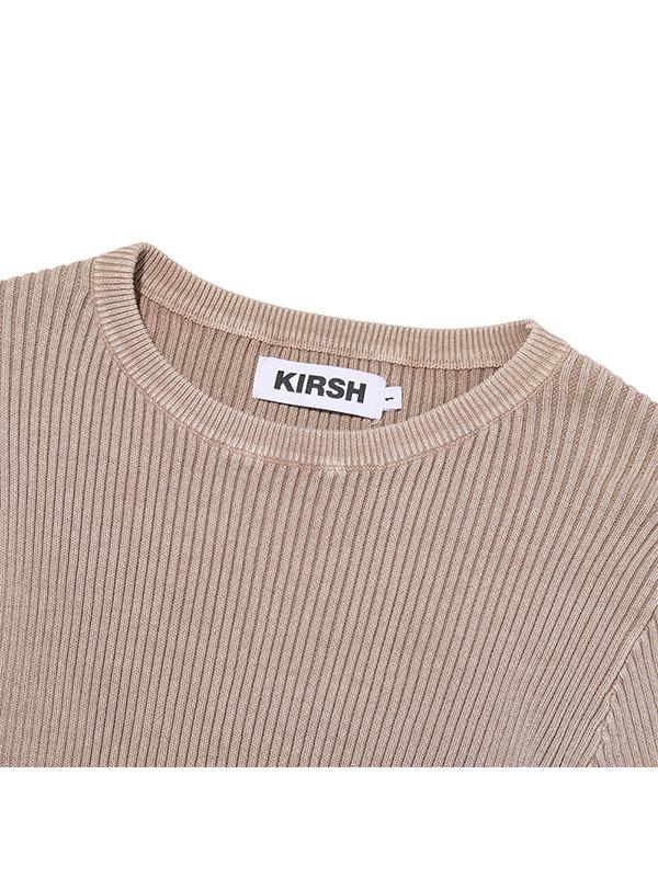 KIRSH Pigment-Dyed Slim Fit Knit [Brown]